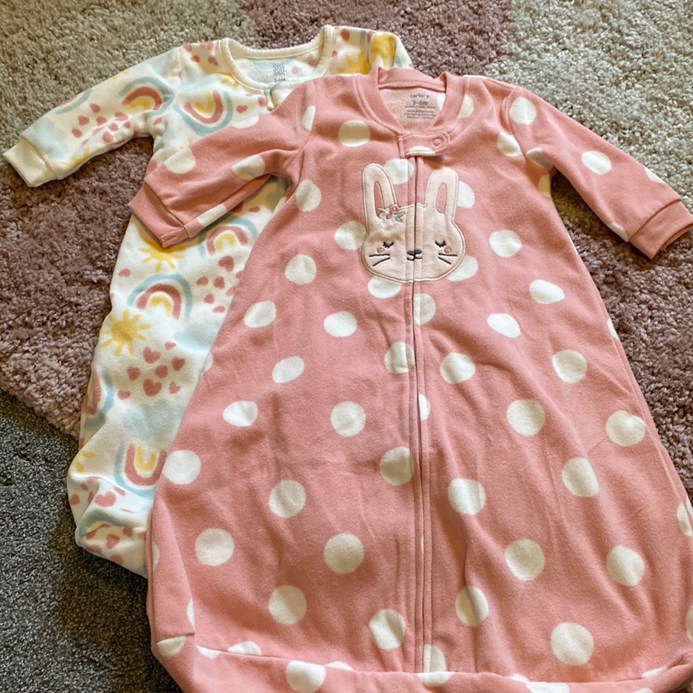 Set of two carters sleep sacks, size 3-6 months